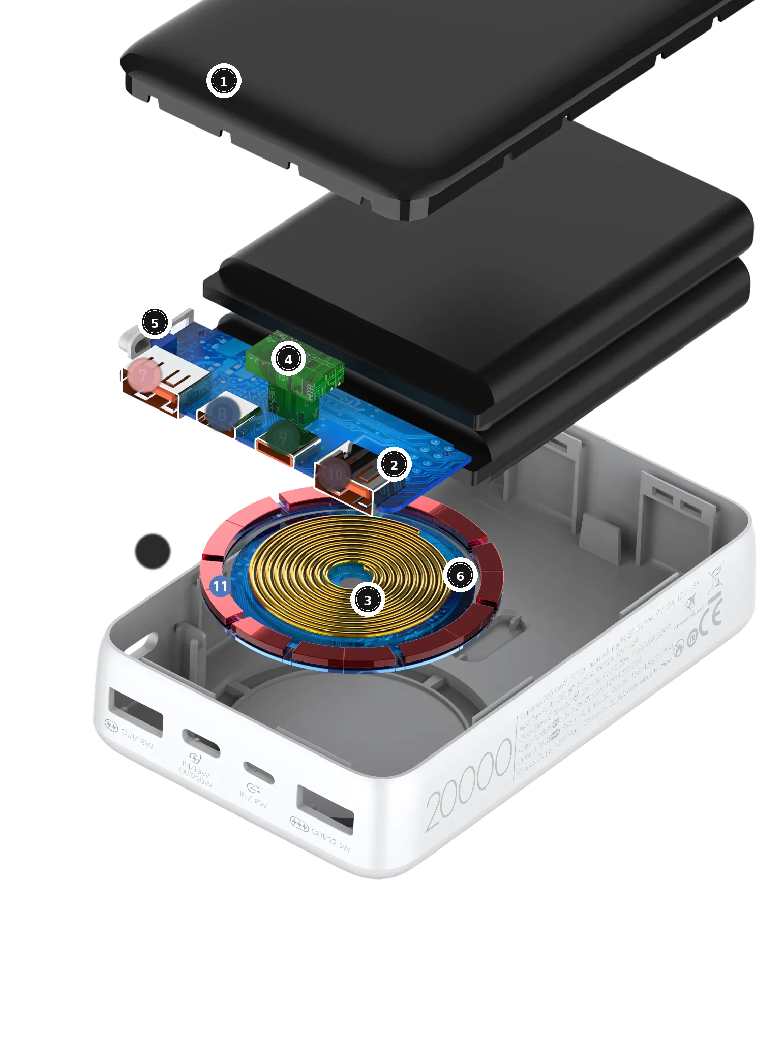 Exploded view of MagZap 2.0 PQ 18
